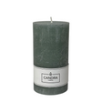 Candra rustieke stompkaars groen 130 68mm