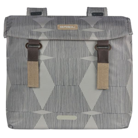 Basilel Elegance Doppelfahrradsack, Chateau Taupe, Recycling Pet, Universal Bridge, 40-49L