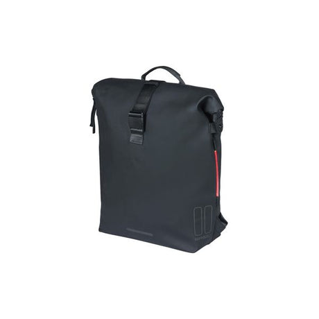 Basil Soho Nordlicht Fahrrad Rucksack - Schwarzer moderner Rucksack mit LED