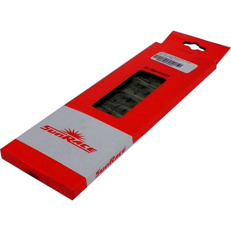Sunrice Halskette CNM84 - 8 -Geschwindigkeit, 116L, Silber, Stahlradkette