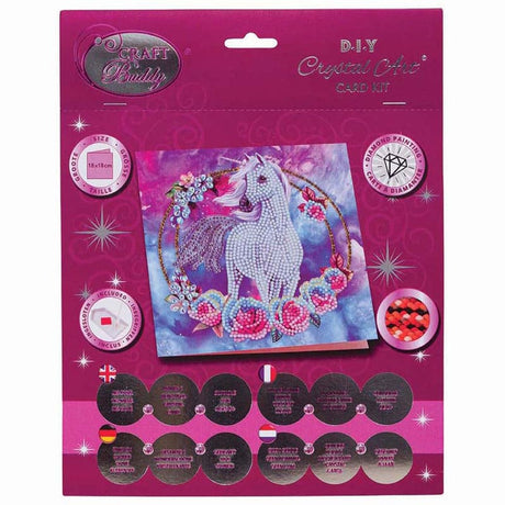 Brandunit Diamond Painting – Karte mit Einhorn – 18 x 18 cm