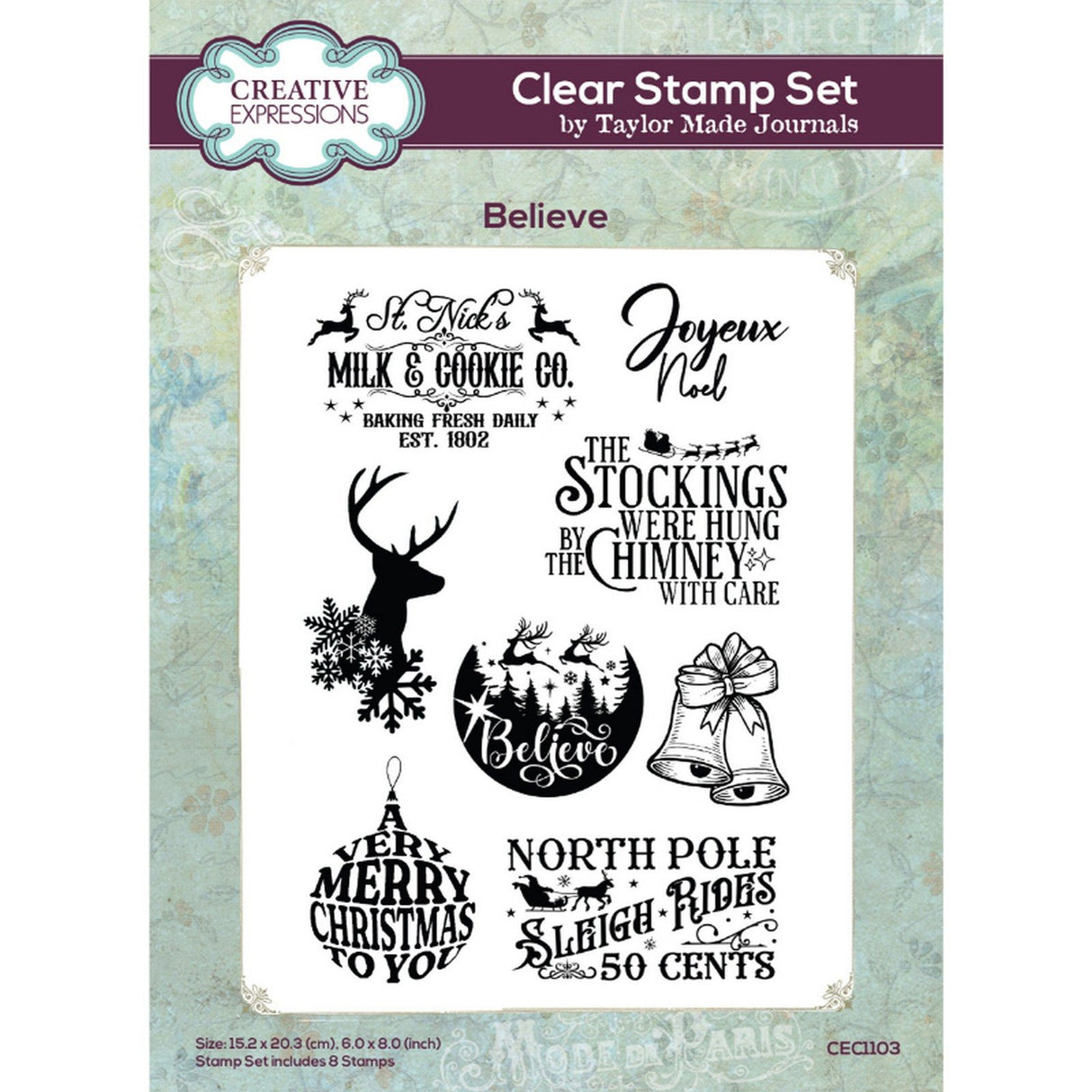 Creative expressions • taylor made journals clear stamp set believe