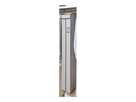Hängegarderobe grau 135x20x48cm (HxBxT). zum staubfreien Aufhängen von bis zu 6 Kleidungsstücken.