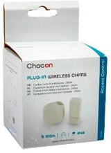 Chacon Funk-Türklingel-Set 300 m Plug-in-Design weiß + Blitz – 8415101