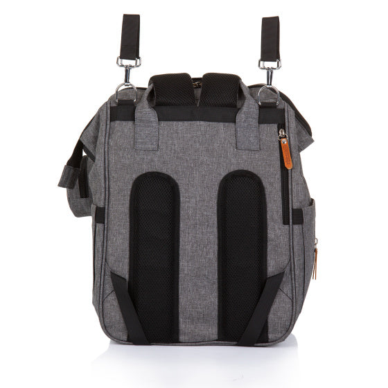 Chipolino -Rucksackwickeltasche mit zusätzlichem Speicherplatz Granitgrau