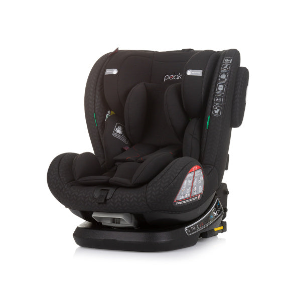 Chipolino Peak Autositz i-Size 40-150 cm Isofix 360° Obsidianschwarz
