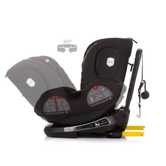 Chipolino Peak Autositz i-Size 40-150 cm Isofix 360° Obsidianschwarz