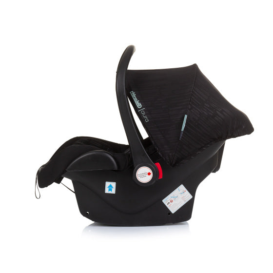 Chipolino Aura-Autositz mit Adaptern 40-85 cm Gruppe 0+ Obsidian Schwarz