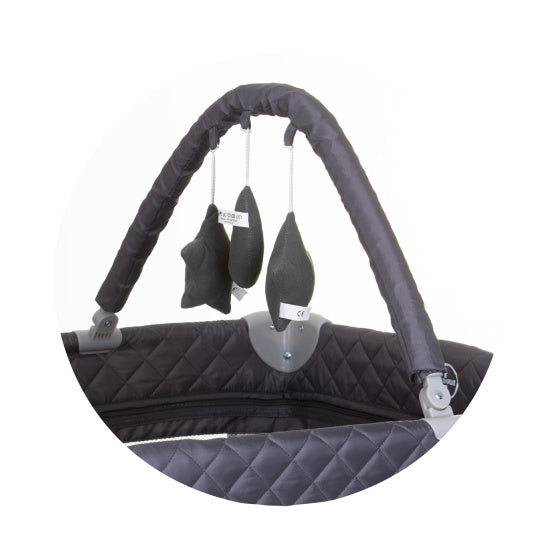 Chipolino faltbares Camping -Cot mit wechselnden Kissen -Granit -Anthraziten