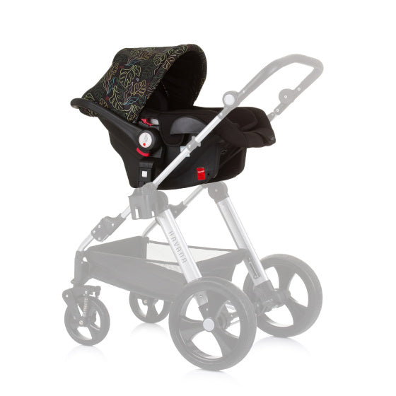 Chipolino Havanna-Autositz mit Adaptern 40-85 cm Gruppe 0+ Obsidian Blätter schwarz