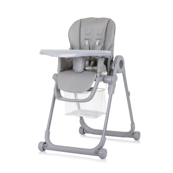 Chipolino Chef High Stuhl mit reinem grauem Sitzkissen Food -Kissen