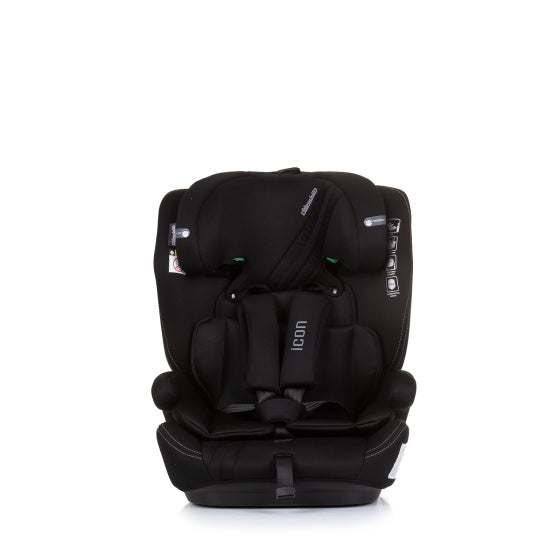 Chipolino -Ikon -Autositz I -Größe 76 -150 cm Gruppe 1, 2 und 3 Obsidian Schwarz
