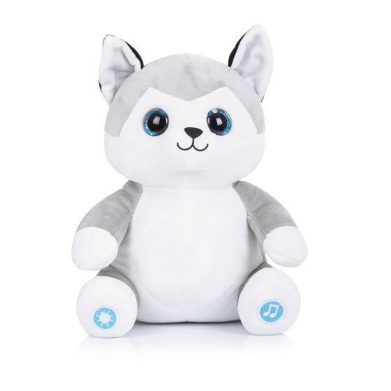 Chipolino Plüsch Baby Nacht Lampe Knuffelhusky mit Musiklicht