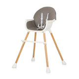 Chipolino Rio 2-in-1 Hochstuhl mit Eetage Sitzkissen Graphit grau Weiß