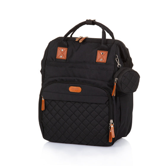Chipolino -Rucksackwickeltasche mit zusätzlichem Speicherplatz Obsidian Schwarz