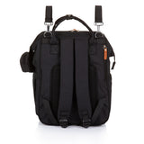 Chipolino -Rucksackwickeltasche mit zusätzlichem Speicherplatz Obsidian Schwarz