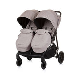 Chipolino Top-Klappbuggy für 2 Personen, Macadamia-Beige-Schwarz
