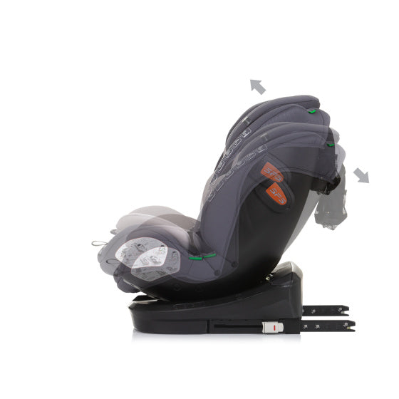 Chipolino Autositz i-Size 40-150 cm Isofix 360° Granitgrau