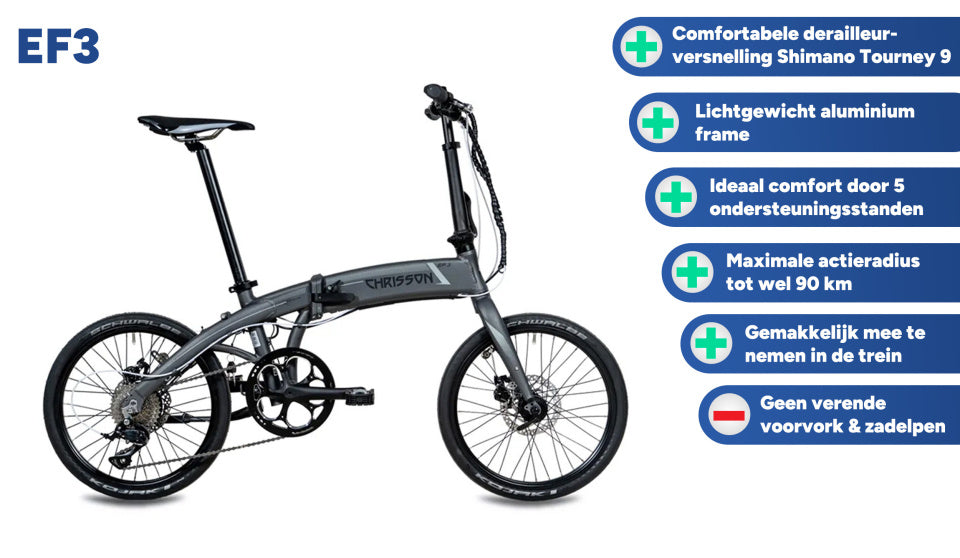 Chrisson EF3 20 Zoll 30 cm Unisex 9V mechanische Scheibenbremse grau