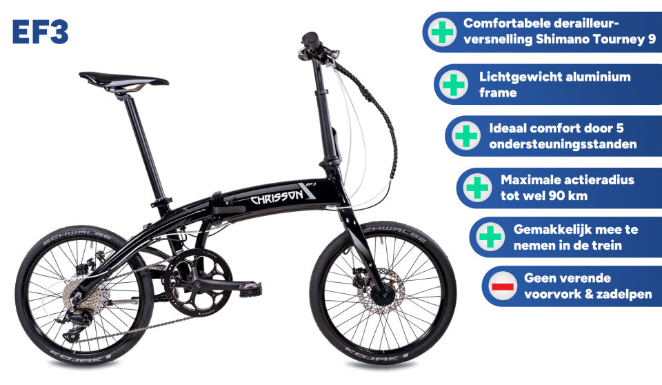 Chrisson EF3 20 Zoll 32 cm Unisex 9V mechanische Scheibenbremse schwarz