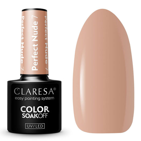 Claresa UV-LED-Gel-Nagellack, 5 ml, Perfect Nude 7