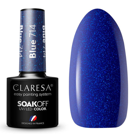 Claresa UV-LED-Gel-Nagellack, 5 ml, Blau 714