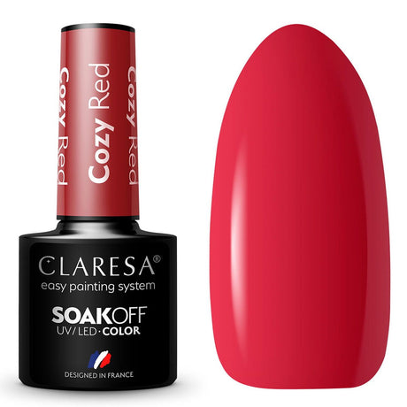 Claresa UV-LED-Gel-Nagellack, 5 ml, gemütliches Rot, warme Gefühle