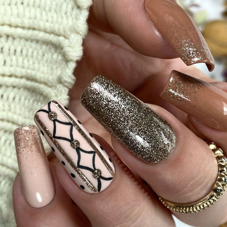 Claresa UV-LED-Gel-Nagellack, 5 ml, Full Glitter 2 Bronze
