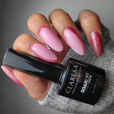 Claresa UV-LED-Gel-Nagellack, 5 ml, voller Glitzer, 5 warmes Rosa