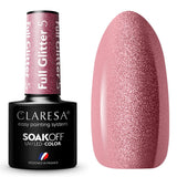 Claresa UV-LED-Gel-Nagellack, 5 ml, voller Glitzer, 5 warmes Rosa