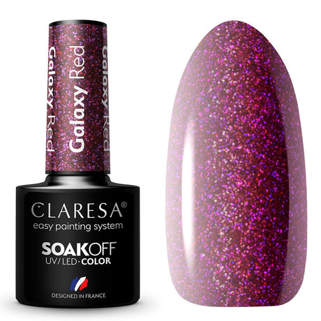 Claresa UV-LED-Gel-Nagellack, 5 ml, Galaxierot