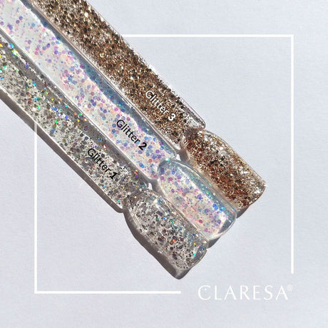 Claresa UV-LED-Gel-Nagellack, 5 ml, Glitzer 1