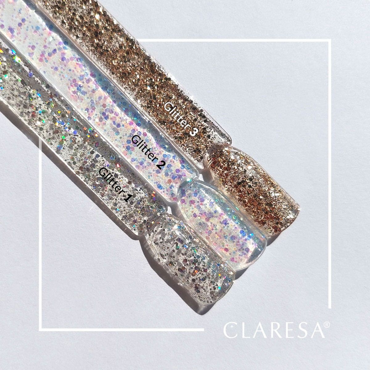 Claresa UV-LED-Gel-Nagellack, 5 ml, Glitzer 2