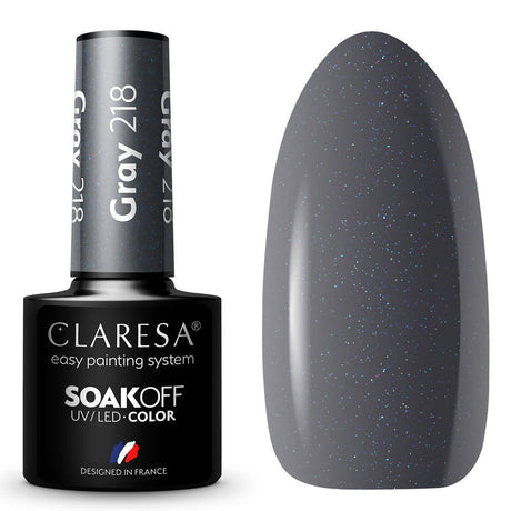 Claresa UV-LED-Gel-Nagellack, 5 ml, Grau 218 Quiet Forest