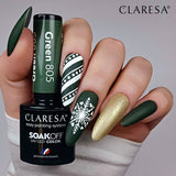 Claresa UV-LED-Gel-Nagellack, 5 ml, Grün, 805 „Take Me to the River“.