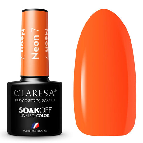 Claresa UV-LED-Gel-Nagellack, 5 ml, Neon 7