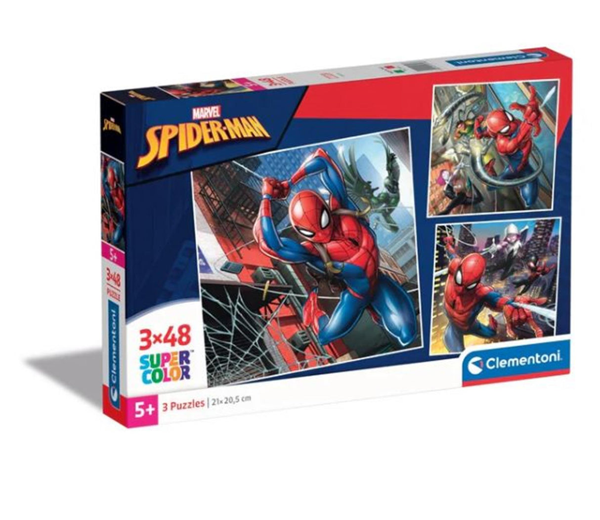 Clementoni Jigsaw Puzzle Super Color Square Marvel Spiderman, 3x48st.