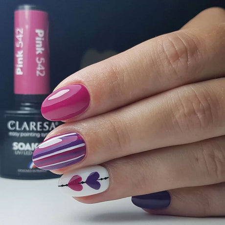 Claresa UV-LED-Gel-Nagellack, 5 ml, Pink 542, klassischer Look