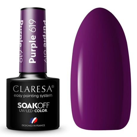 Claresa UV-LED-Gelpolitur 5 ml Lila 619 Vollbeeren