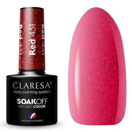 Claresa UV-LED-Gellack 5 ml Rot 431 warme Gefühle