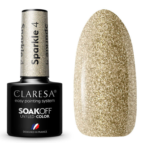Claresa UV-LED-Gel-Nagellack, 5 ml, Sparkle 4