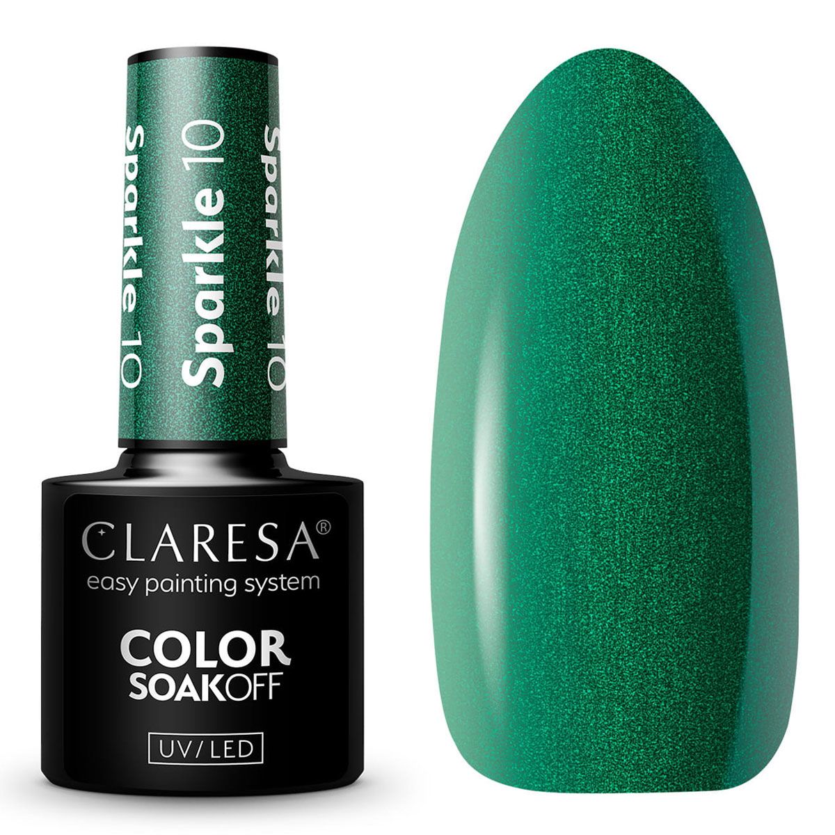 Claresa UV-LED-Gel-Nagellack, 5 ml, Sparkle 10