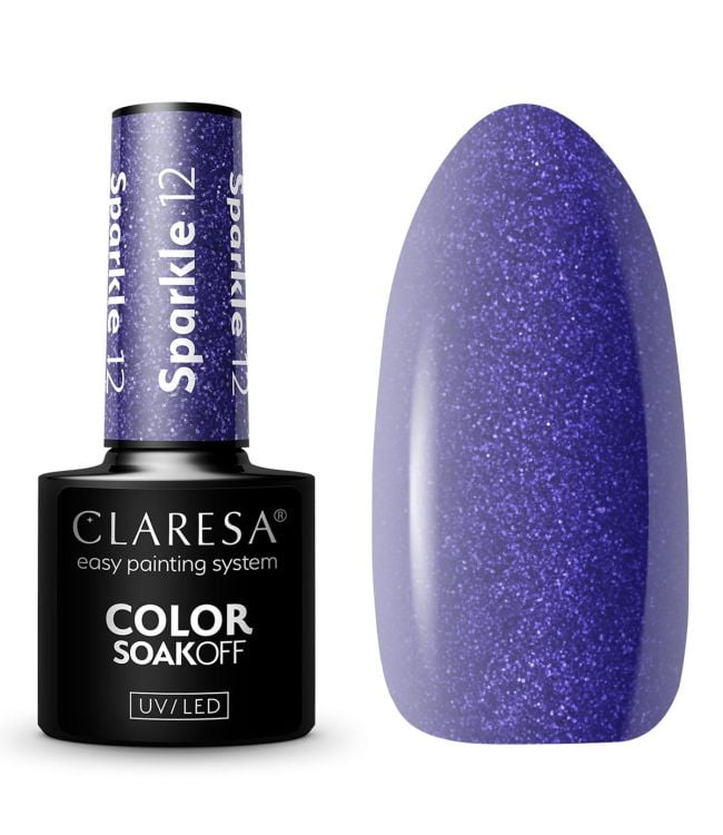 Claresa UV-LED-Gel-Nagellack, 5 ml, Sparkle 12