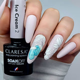 Claresa UV-LED-Gel-Nagellack, 5 ml, Eiscreme 2