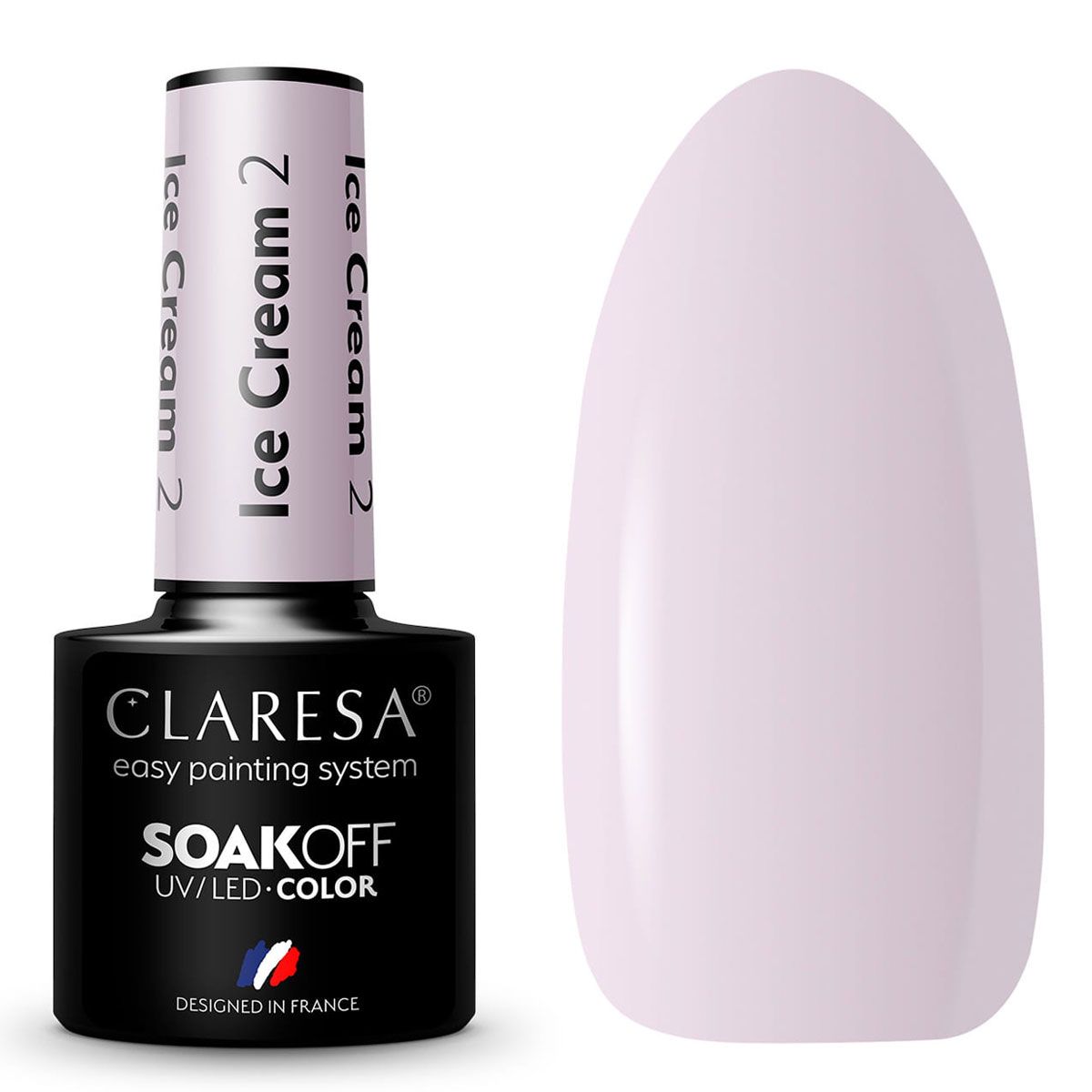 Claresa UV-LED-Gel-Nagellack, 5 ml, Eiscreme 2