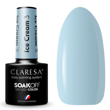 Claresa UV-LED-Gel-Nagellack, 5 ml, Eiscreme 3