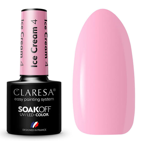 Claresa UV-LED-Gel-Nagellack, 5 ml, Eiscreme 4