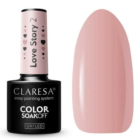 Claresa UV-LED-Gel-Nagellack, 5 ml, Liebesgeschichte 2