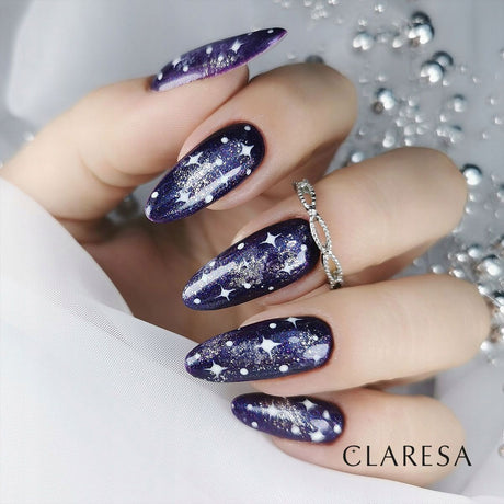 Claresa Überlack ohne Abwischen, glitzernd, blau, 5 ml