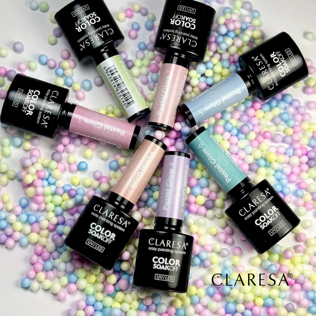 Claresa UV-LED-Gel-Nagellack, 5 ml, Pastell Glam 7